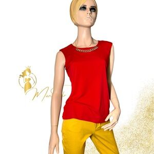 Calvin Klein Red Skirt with Vibrant Style